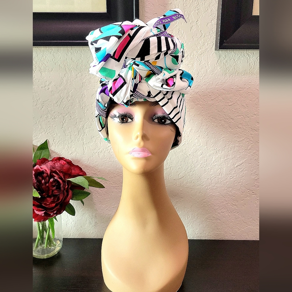 Tribal African Ankara Print  headwrap 70 by 22 inches
